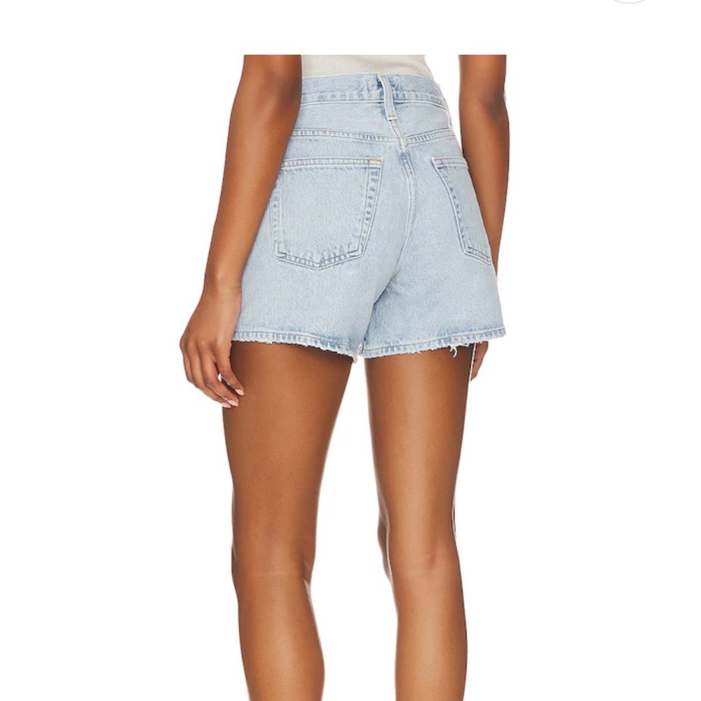 Agolde Parker Long High-Rise Denim Shorts in color Twister Size 27 - Picture 7 of 7